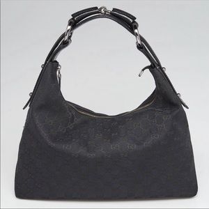 Like New Authentic Gucci Canvas Medium Hobo Bag